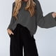 thumbnail image 5 of Blusas para mujer,Blusa de rayas de manga larga para mujer, camisa informal de cuello redondo, tejido de poliéster fluido, túnica holgada para el hogar, sopatenor, 5 of 8