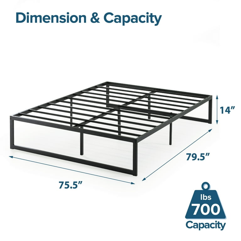 Zinus abel 14 inch metal platform bed frame with steel slat support discount
