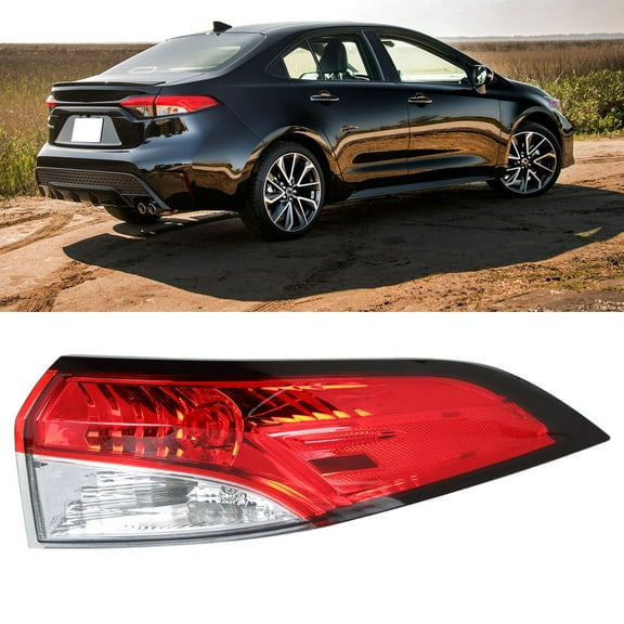 munirater 1-Pack Outer RH Tail Light Assembly Replacement for 2020 2021 Corolla Passenger Side 81551-12D10