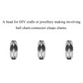 thumbnail image 3 of 70 unidades de conectores de cadena esférica plateados aptos para cadenas con cuentas de 2,4 mm, cie, 3 of 6