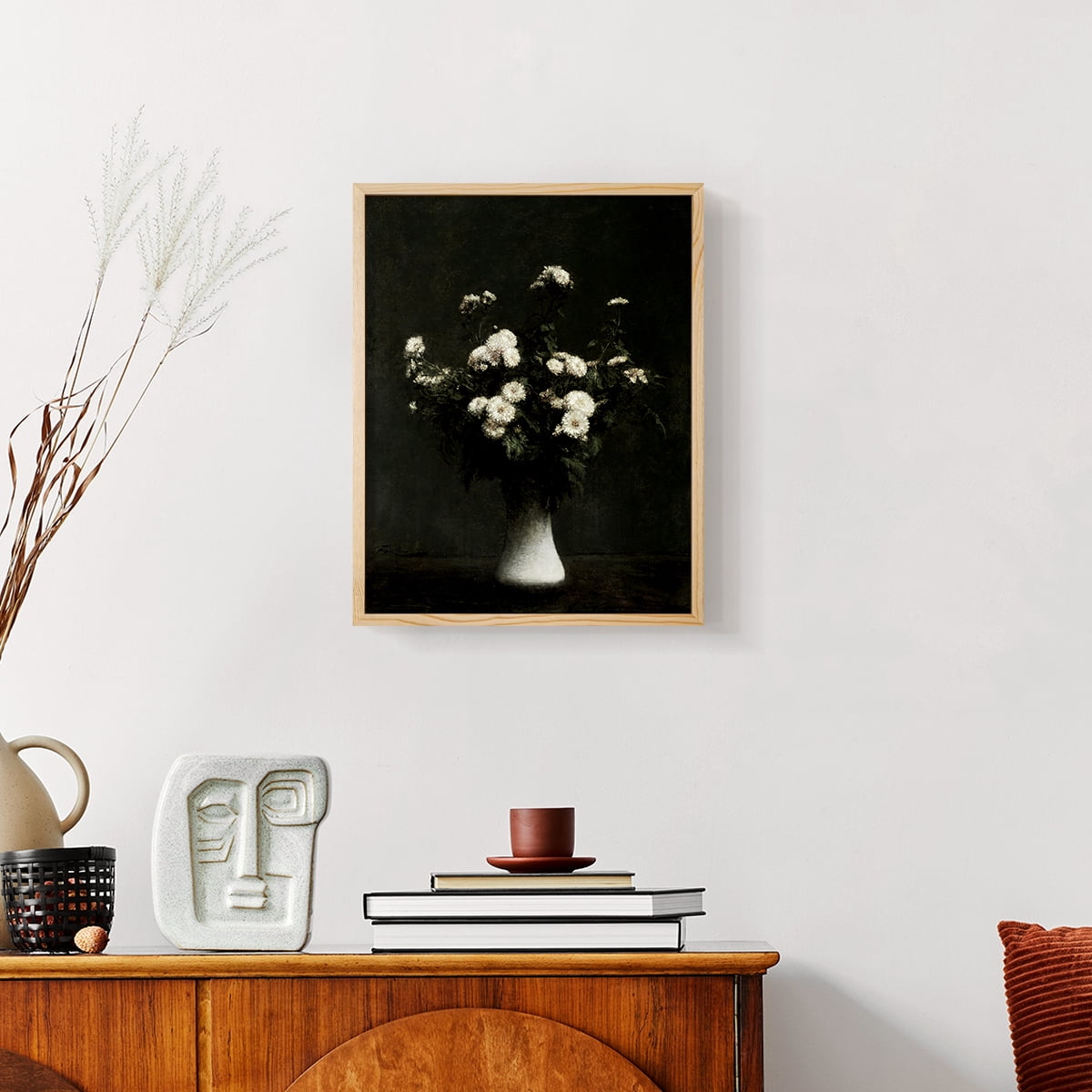 Vintage Floral Print LXXV - 10in. x 8in. Vintage Framed Print in Natural Wood Frame