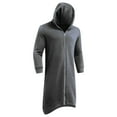 thumbnail image 5 of Fgnfyis Men's Sweatshirts Solid Color Personality Dark Style Full Body Zipper Long Hooded Sweatshirt Jacket Grey XXXL, 5 of 8
