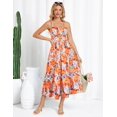 thumbnail image 4 of Vestido maxi largo de verano con estampado floral para mujer GRACE KARIN, 4 of 7