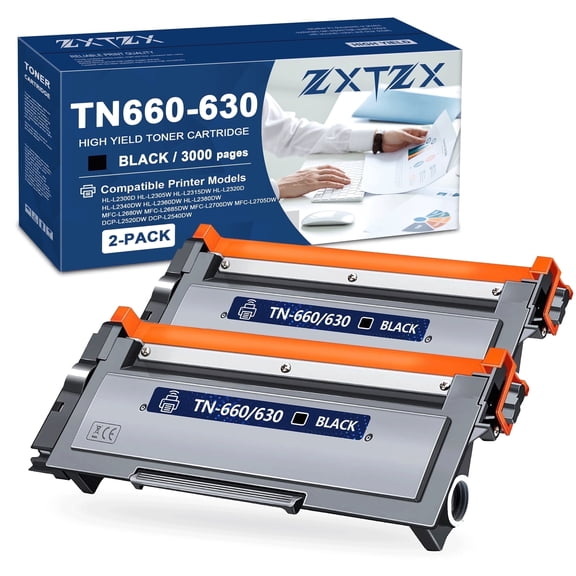 TN660 TN630 Toner Black Compatible for Brother TN660 TN630 Toner Cartridge Printer