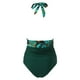 thumbnail image 4 of WILLBEST Traje de Baño de Dos Piezas para Mujer, Traje de Baño de Cintura Alta con Lazo En La Espalda, Monokini Cruzado En La Parte delantera, Traje de Baño de 1 Pieza, 4 of 4