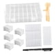 thumbnail image 3 of Kit organizador de hilo de , caja de almacenamiento de hilo, tarjetas de hilo, ligero con bolígrafo, bobinador, 24 compartimentos extraíbles, 3 of 9