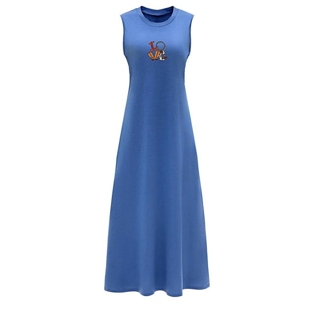 Vestido largo de verano para mujer, vestido de playa para mujer, ropa holgada, vestido Maxi para citas M