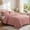 24 - Grayish Pink, variant on Cal King Quilt Set, Light Grey, Basket Weave, Lightweight (1 Quilt,2 Shams) (111" X 106")