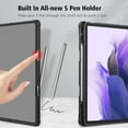thumbnail image 4 of Fintie Portfolio Case for Samsung Galaxy Tab S8+/S8 Plus 2022/S7 FE 2021/S7 Plus 2020 12.4 inch Tablet, With S Pen Holder Multiple Angle View Cover with Pocket Auto Sleep/Wake, Navy, 4 of 7