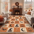 thumbnail image 5 of GENIMO 2'x3' Halloween Doormat, Washable Non Slip Soft Vintage Pumpkin Outdoor Door Mat for Front Door Covered Porch Patio Entryway, Rust Orange, 5 of 6