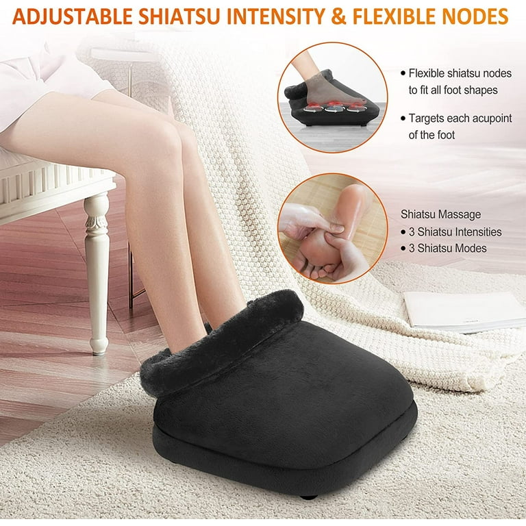 Snailax Foot Massager with Heat, Shiatsu Feet Massager Machine, Kneading  Foot Back Massager - Walmart.com