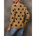 thumbnail image 5 of Sweaters for Women Star Pullover Sweater Tops Crew Neck Long Sleeve Casual Winter Sweaters Alsol Lamesa, 5 of 6