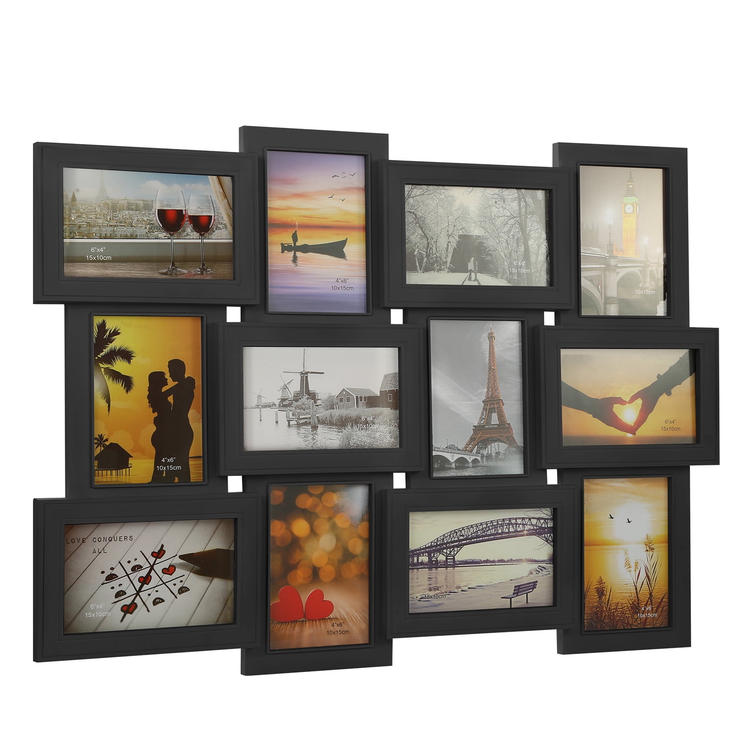 12/18 Pictures Frames Collage for Photo 4" x 6" Display Wall Mounting Home Decor 
