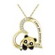 thumbnail image 1 of Collar Farfi clásico y elegante con palabras grabadas "Te amo para siempre", joyería para mujer, dorado, 1 of 5