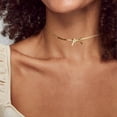 thumbnail image 3 of Bow Necklace Dainty Gold Charm Necklaces Silver Bow Pendant Necklace Jewelry for Women Bow Jewelry Gifts Trendy Necklaces for Women 2025, 3 of 4