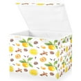 thumbnail image 2 of Citrus spice watercolor pattern Storage Cubes with Lid Fabric Storage Bins Boxes Handles Cotton Linen Closet Organizer Container Decorative Foldable Washable Shelf Cloth Basket, 2 of 5