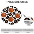 thumbnail image 6 of White Leopard Basketballs Pattern Round Fitted Tablecloth with Elastic Edge,Dining Table Cover Waterproof,Outdoor Round Tablecloth for Camping,Dining,Indoor and Outdoor, 6 of 7