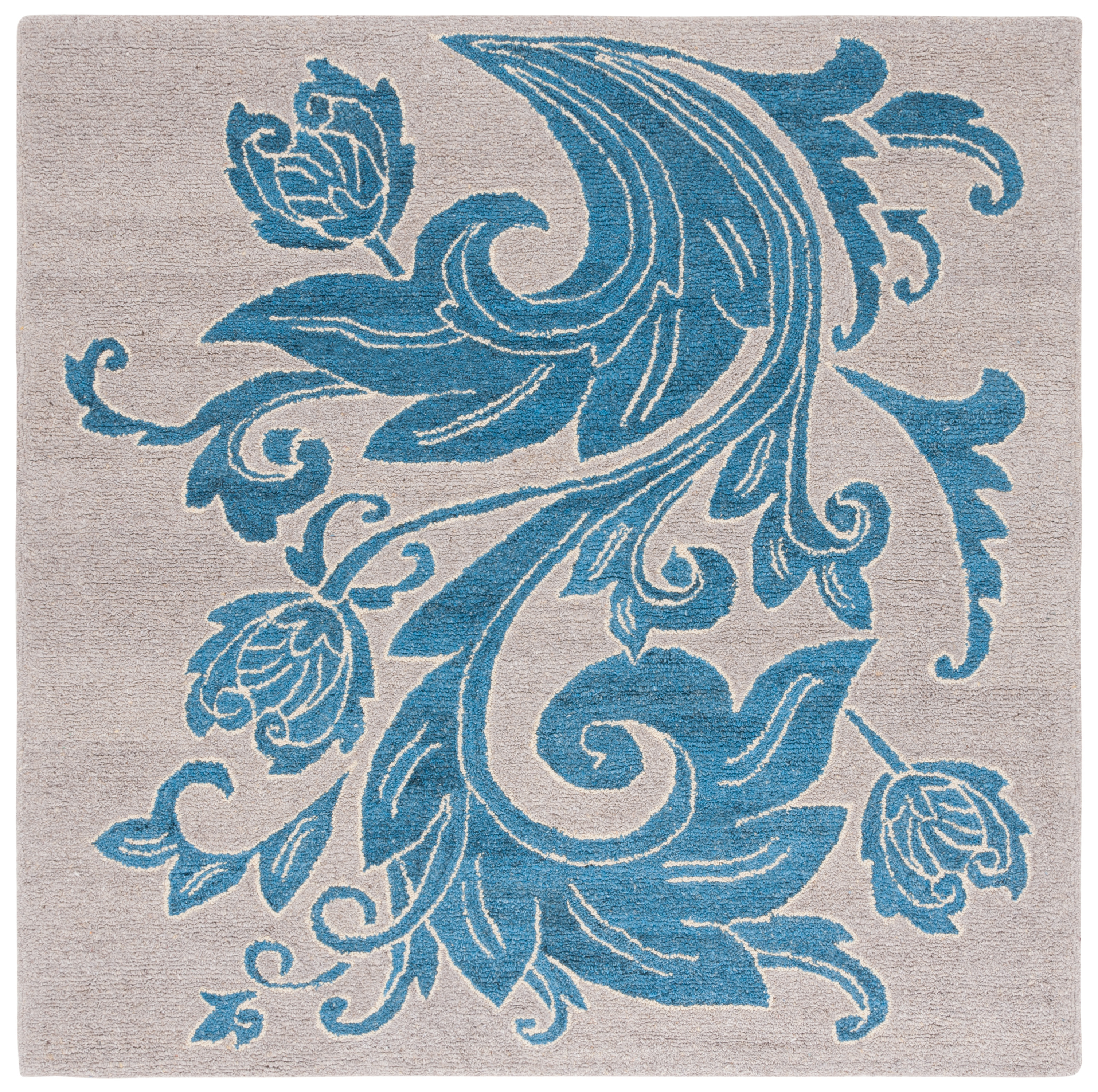 SAFAVIEH Abstract Parker Floral Area Rug, Beige/Blue, 6' x 6' Square