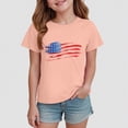 thumbnail image 2 of TOWED22 Girls Short Sleeve T Shirts Kids Summer Crewneck Tops Basic Tees 5-14 Years(Light Pink,9-10 Y), 2 of 4
