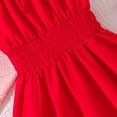 thumbnail image 6 of LIaqionyy Toddler Girls Princess Dresses Summer One Shoulder Flowy Dress Casual Ruched Smocked Boho Holiday Sundress, 6 of 8