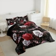 thumbnail image 3 of Castle Fairy Spooky Animal Bats 2pcs Bedding Comforter Set for Teenagers,Happy Halloween Twin Comforter Sets,Floral Rose Breathable Bedding Set,Lightweight Room Decor, 3 of 8
