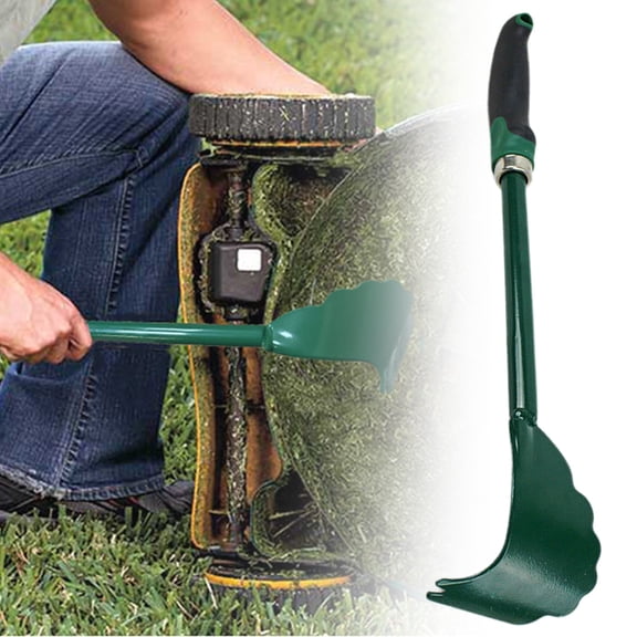Mower Scraper Cleaning Tool with Brush - Ergonomic Long Handle Rust-Proof, for Lawnmower Maintenance Garden Equipment Cleaner, Durable
