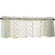 thumbnail image 1 of Nvzi Cenefa de encaje para cortina de cocina, diseño de mosaico marroquí, cenefa corta para café, bolsillo para barra, cortinas pequeñas para ventanas, 1 panel (54" x 24", blanco), 1 of 3