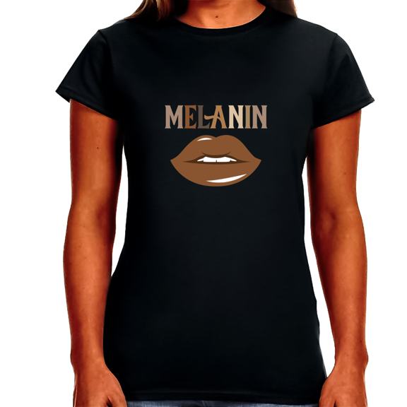 Drippin In Melanin Afro Women Black Pride Black History Womens T Shirts