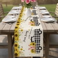 thumbnail image 4 of Cute Pig Table Runner - 36 Inch Long County Sunflowers Truck Farmhouse Black White Plaid Cotton and Linen Blended Dress Scarves Farmhouse Table Runner for Kitchen Dining, Coffee Table, 13" x 36", 4 of 8