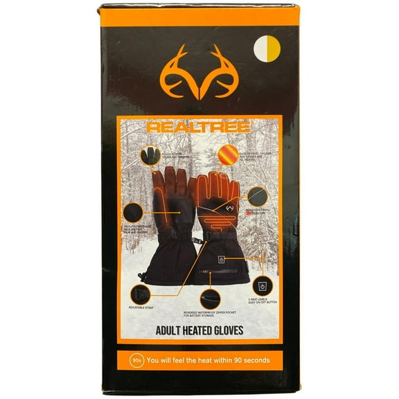 Realtree Adult Heated Gloves, Black