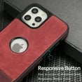 thumbnail image 7 of Decase iPhone 14 Pro Max Phone Case,PU Leather Ultra Slim Fit Logo View Luxury Elegant Business Anti-Scratch Cover Shell,for iPhone 14 Pro Max,Red, 7 of 7