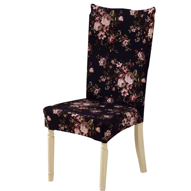 Protector de asiento de silla de taburete de hotel floral elástico combinado extraíble para todas las estaciones Inevent JJ16126-07
