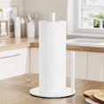 thumbnail image 2 of MaxxMarket Paper Towel Holder White Kitchen Roll Holder, Paper Towel Holder for Kitchen Roll Organize, Countertop Roll Dispenser with Weighted Base, 2 of 7