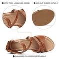 thumbnail image 3 of SWQZVT Womens Gladiator Sandal Summer Flat Strappy Sandals for Womens Shoes Dressy Casual Trendy Roman Shoes with Zipper, 3 of 6