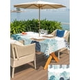 thumbnail image 5 of Outdoor Tablecloth with Umbrella Hole for Patio/Picnic/Party/Camping, Coastal Corals Waterproof Table Cloth Rectangle Table Cover Washable, Ocean Starfish Beach Conch Turquoise Gray (52"x 70"), 5 of 9