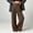 Brown, variant on Suit Trousers for Women High Waist Pleated Wide Leg Dress Pants Button Zipper Fly Business Formal Pants Brown S