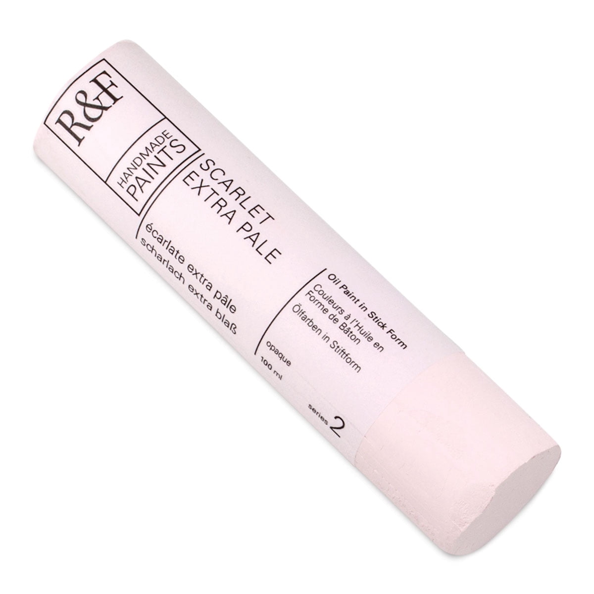 R&F Handmade Paints Pigment Stick, 100ml, Scarlet Extra Pale
