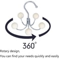 thumbnail image 4 of Large 360° Rotating Wallet Organizer for Closet, Wallet Hooks, Handbag Organizer, Backpack, Belt, Clothes Storage and Organization (5 Hooks), 4 of 5