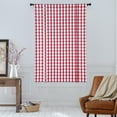 thumbnail image 5 of HOMERRY 42"W x 63"L Farmhouse Tie Up Curtains Buffalo Check Plaid Blackout Adjustable Tie Up Shades for Kitchen Small Window , Red White, 5 of 7