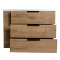 thumbnail image 5 of 30 Inch Bathroom Vanity - Imitative Oak, 3 Drawers, Resin Basin, Handle, Soft Closing Adjustable Side Storage Shelf 30" Wall Mounted, Oak Poise, Sink, , For Balanced, 5 of 7