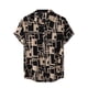 thumbnail image 4 of Camisa estampada a cuadros con solapa para hombre Camisa floral hawaiana Pompotops  oipoqjl24785, 4 of 9