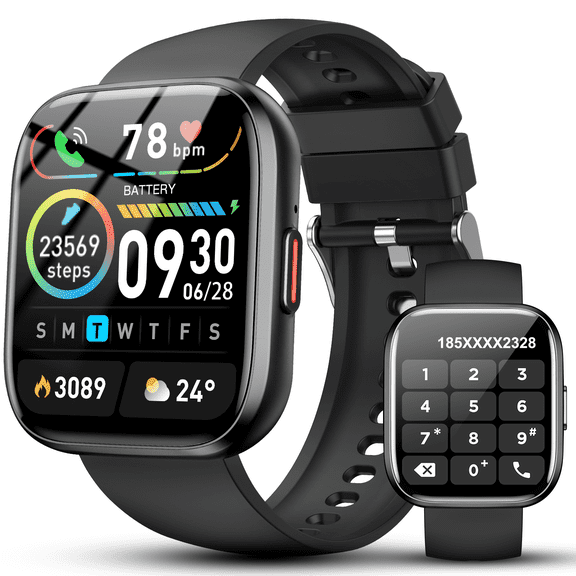 Smart Watch for Men Women Bluetooth Call, 1.85" HD Touch Screen Fitness Watch with Sleep Monitor, 112 Sports Modes, IP68 Waterproof Activity Trackers for Android iOS