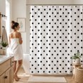 thumbnail image 3 of Polka Dot Shower Curtain Colorful Retro Cute Spot Vintage Fabric Decorative Bathroom Curtains with Hooks,180X180cm, 3 of 5