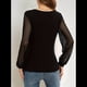 thumbnail image 4 of Camisas de Larga para Mujer, Blusas de Encaje con Cuello en V, Blusas Elegantes Informales de Negocios, Blusas Cruzadas, Camisas de Trabajo Negro XXL, 4 of 10