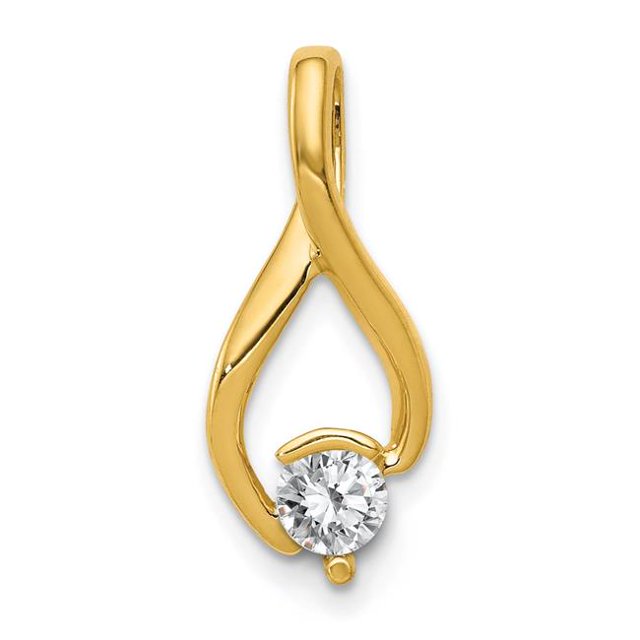 Quality Gold XS1197 14K 4 mm Yellow Gold Fancy Diamond Slide Mounting