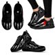 thumbnail image 1 of Zapatillas de deporte ligeras para exteriores con bandera estadounidense negra, suela suave blanca, para disc golf, deportivas, para aficionados, planas, 1 of 6