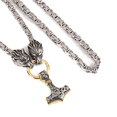 thumbnail image 3 of Collar con colgante de plata con cabeza de lobo y cadena de emperador de estilo europeo y americano personalizado de tendencia de moda, 3 of 6