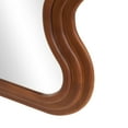 thumbnail image 5 of DecMode 24" x 47" Brown Wavy Wall Mirror with Dimensional Carved Frame, 5 of 9