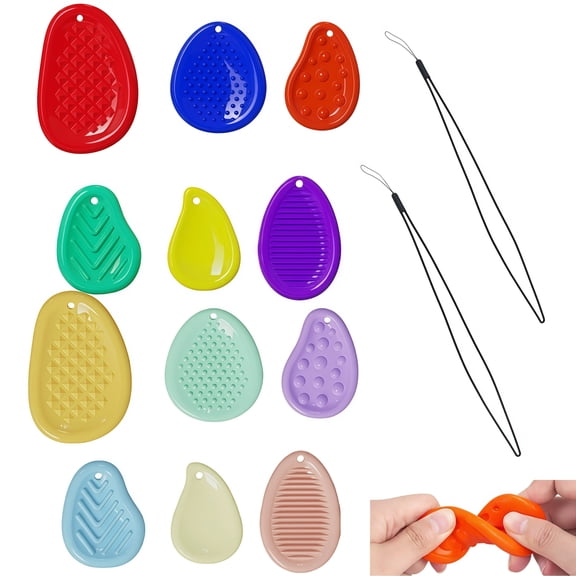14 Piece Set Of Soft Texture Sensory Stress Relief Toys In Assorted Colors