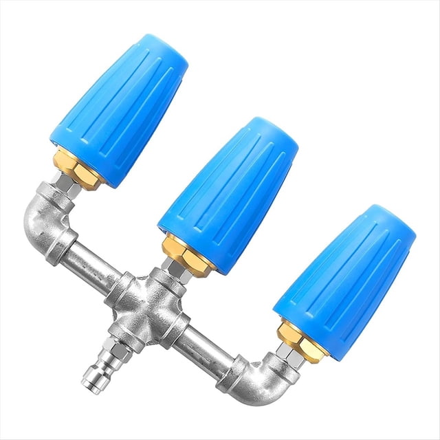 Lavadora A Presión con Triple Boquilla Turbo, Turbo Giratoria de 360° Conector Rápido 1/4 Pulgadas, Orificio 2.0, 4000 PSI